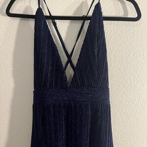 NWT Lulus Sparkle Navy Dress